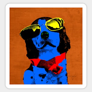 BLUE DOG POP ART Sticker